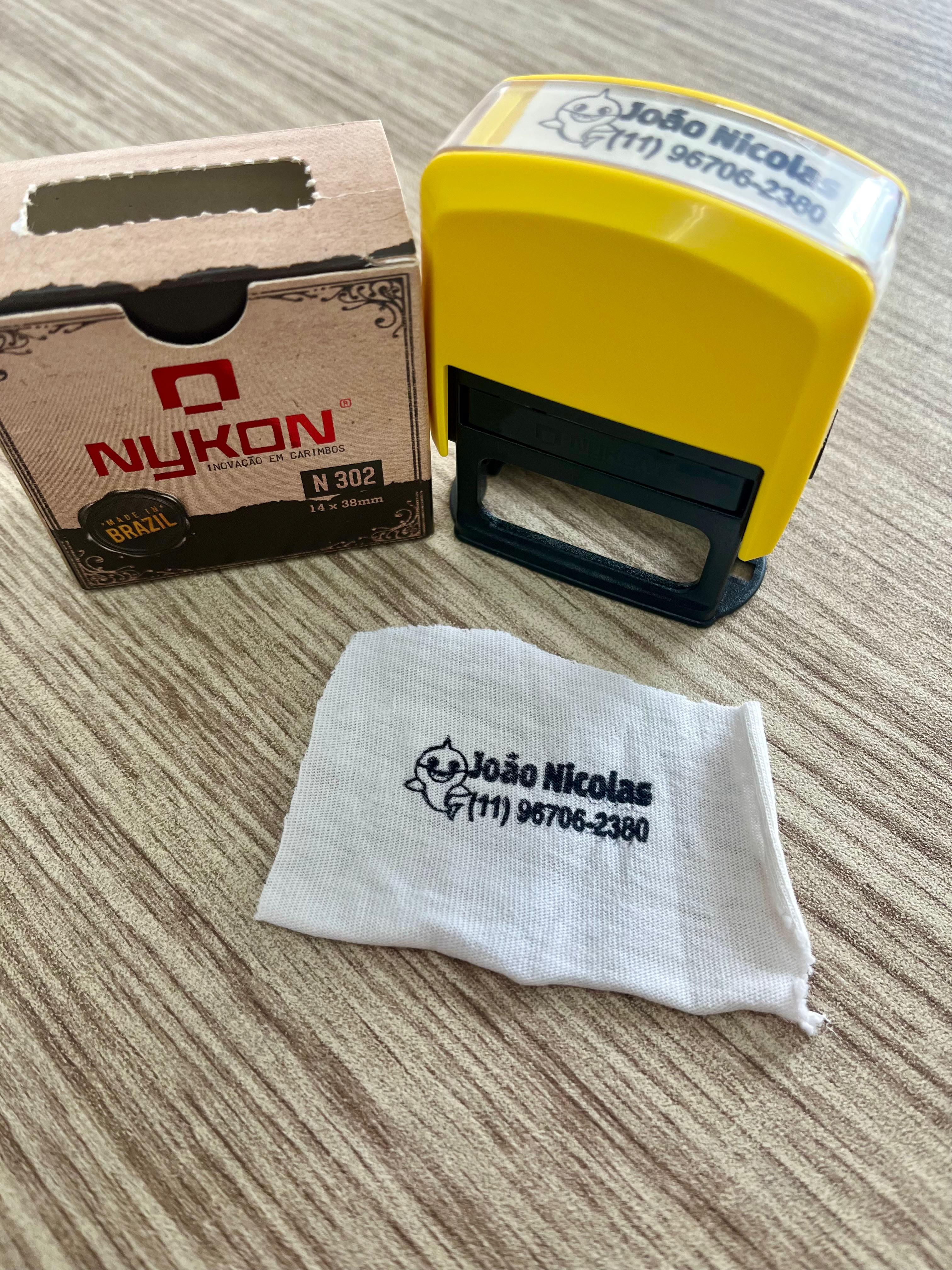 Carimbo personalizado para tecido